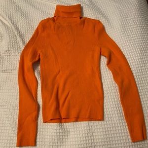 Orange Turtleneck